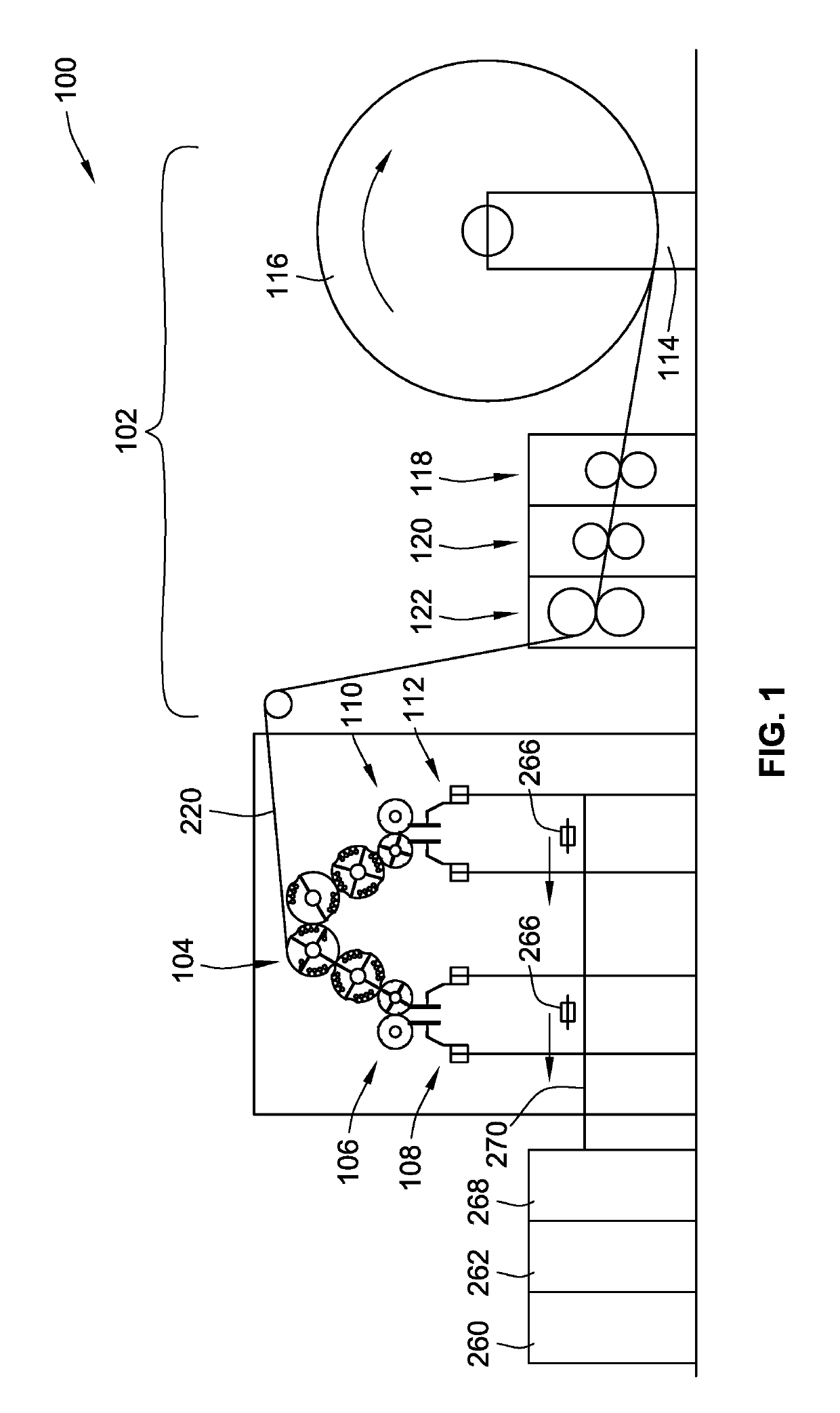 Web processing system with multiple folding arrangements fed by a single web handling arrangement