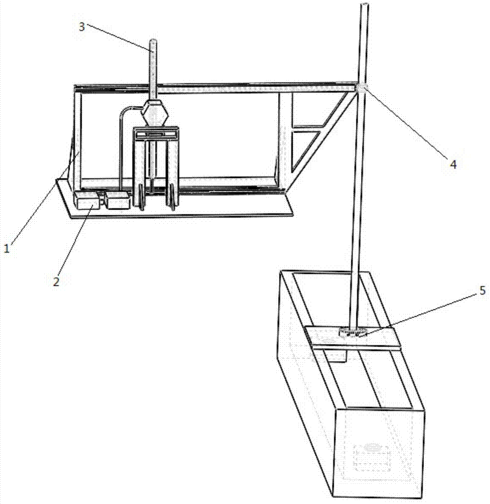 Forced ship model rolling experiment device