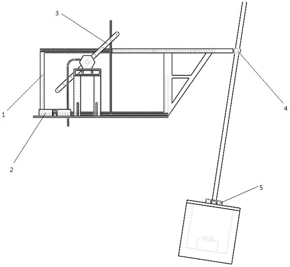 Forced ship model rolling experiment device