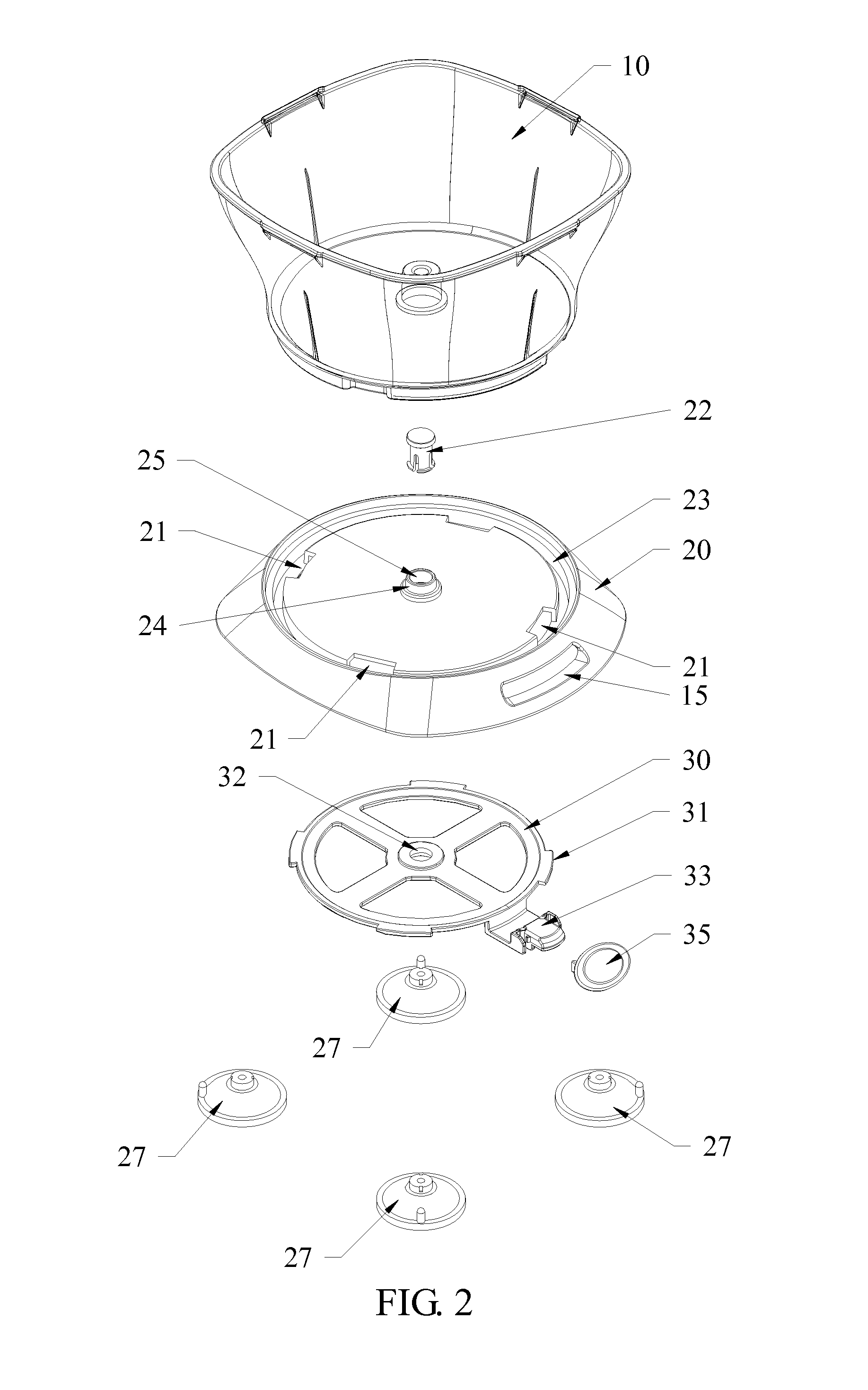 Special pedestal for food processor