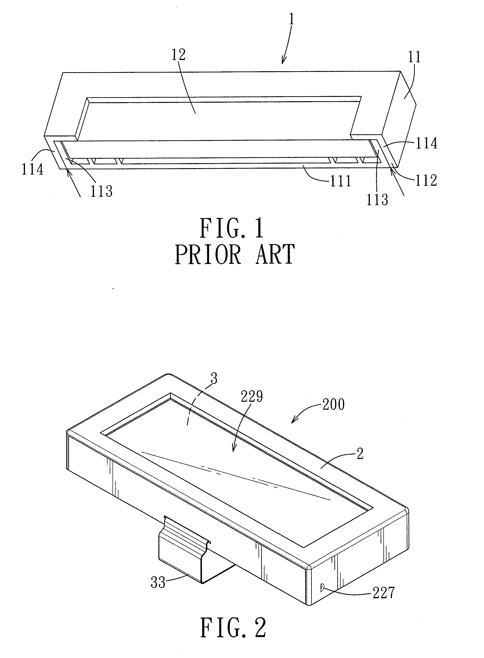 Anti-static housing and related display device assembly