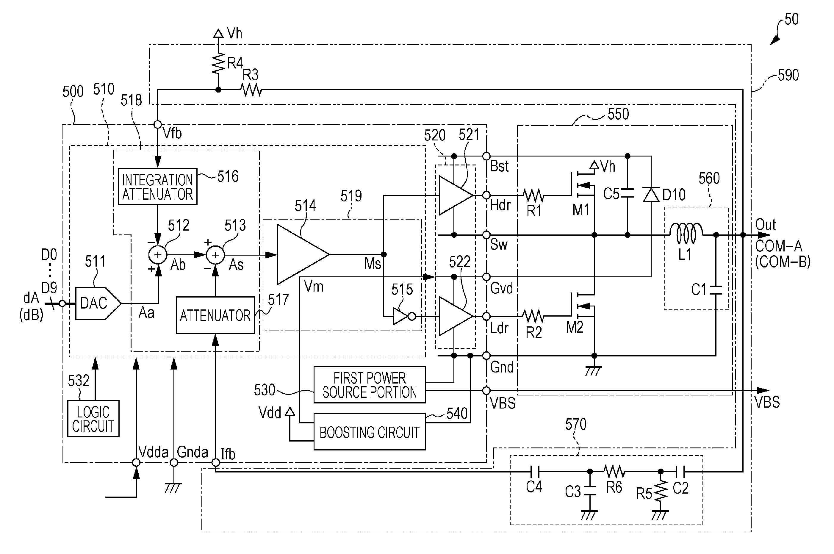 Liquid discharging apparatus, head unit, capacitive load driving circuit, and integrated circuit device for capacitive load driving