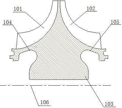 Double-sided centrifugal impeller and machining method thereof