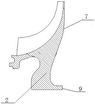 Double-sided centrifugal impeller and machining method thereof