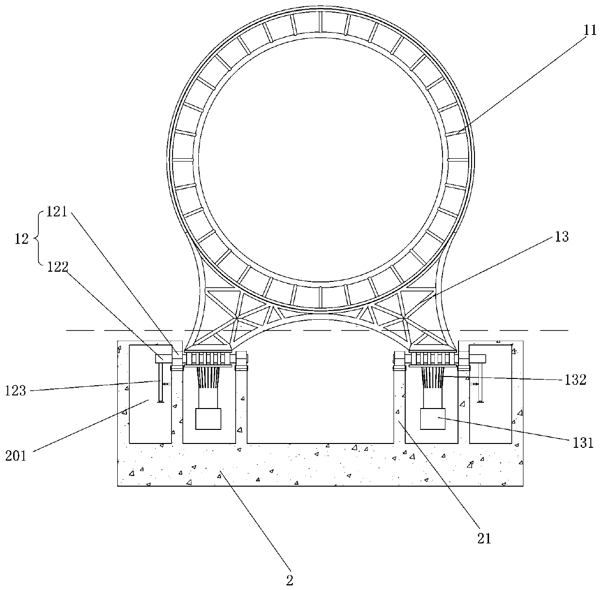 Liftable three-dimensional water curtain device for water show