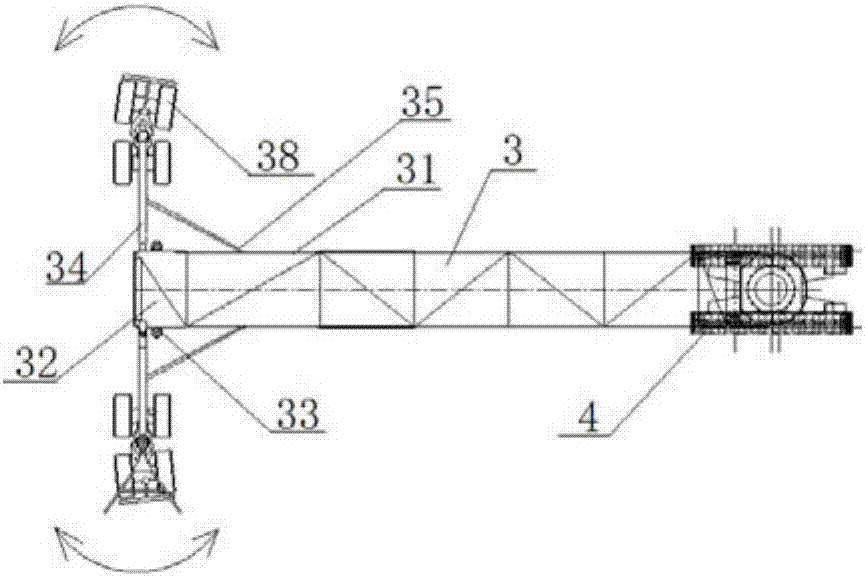 Crawler type moving telescopic automatic stacking device and stacking method thereof