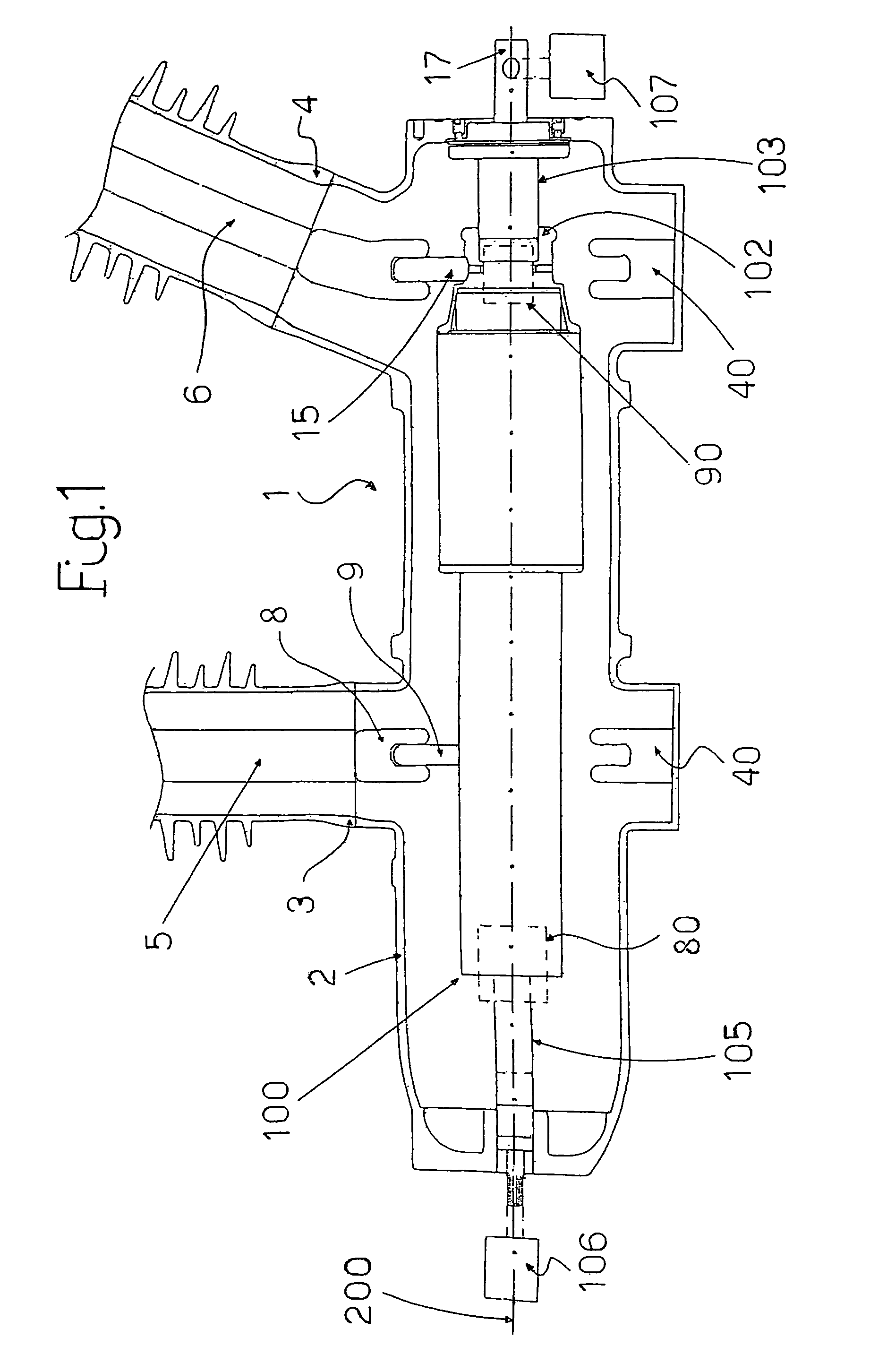 Gas-insulated switchgear device