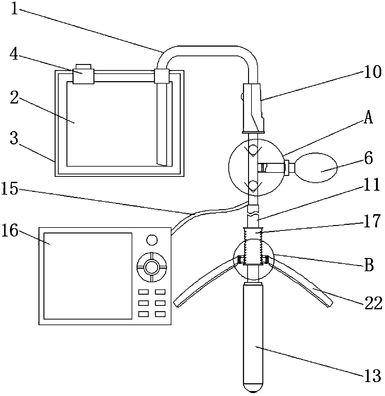 Medicine applying device for throat