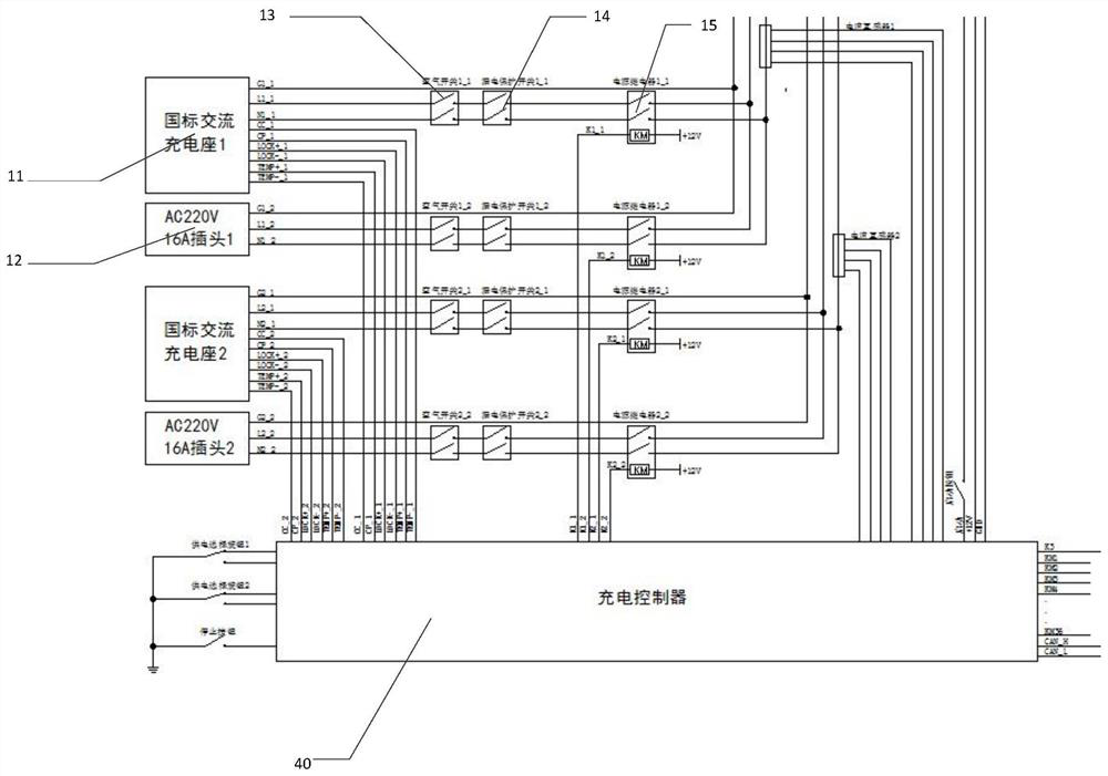 Movable intelligent charging cabinet and control system thereof