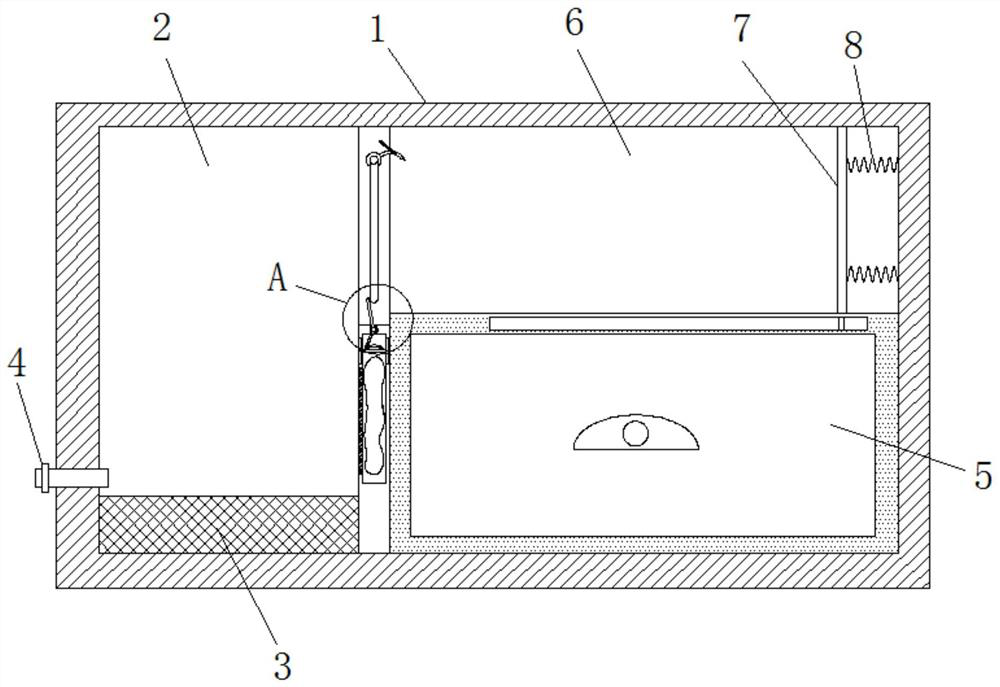 Storage box capable of automatically heating facial masks based on thermal expansion of air