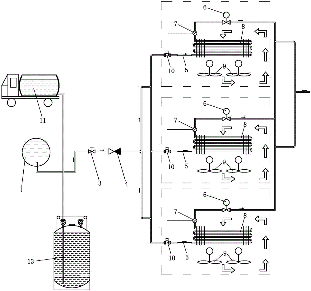 Method for utilizing cold energy generated during gasification of liquefied petroleum gas