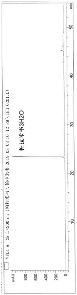 Novel method for producing peramivir trihydrate, and water-based drying thereof