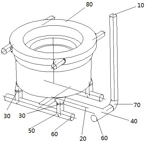 Bottom gating system and paving method thereof