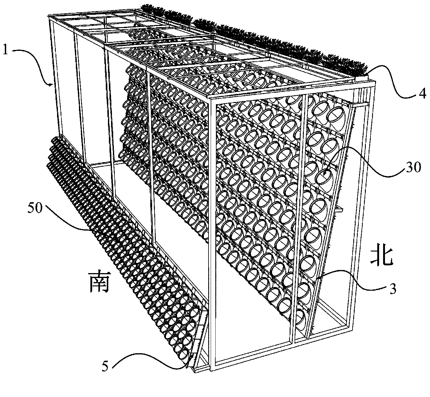 Stereoscopic ecological planting house