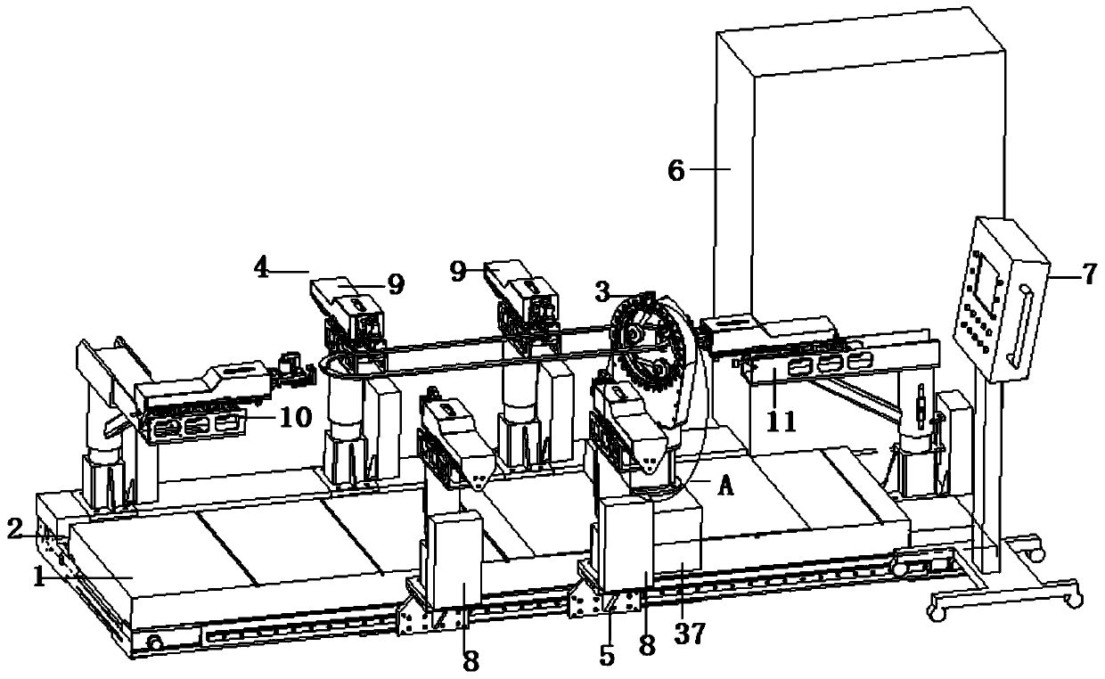 Runway type coil numerical control taping machine