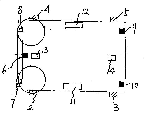 Handling method for preventing stair cleaning robot from falling off and collision during moving on step