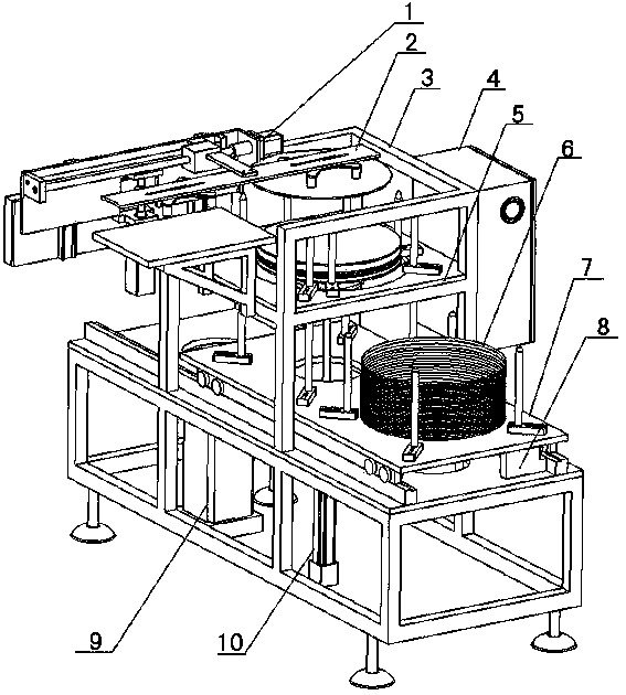 Single-station punching mechanical arm structure