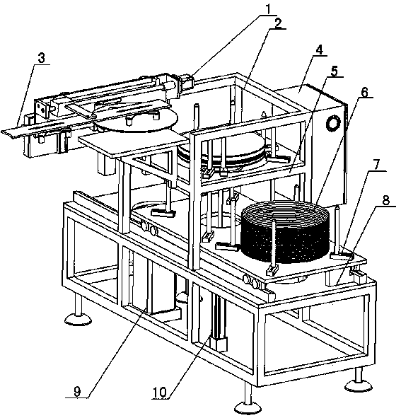 Single-station punching mechanical arm structure