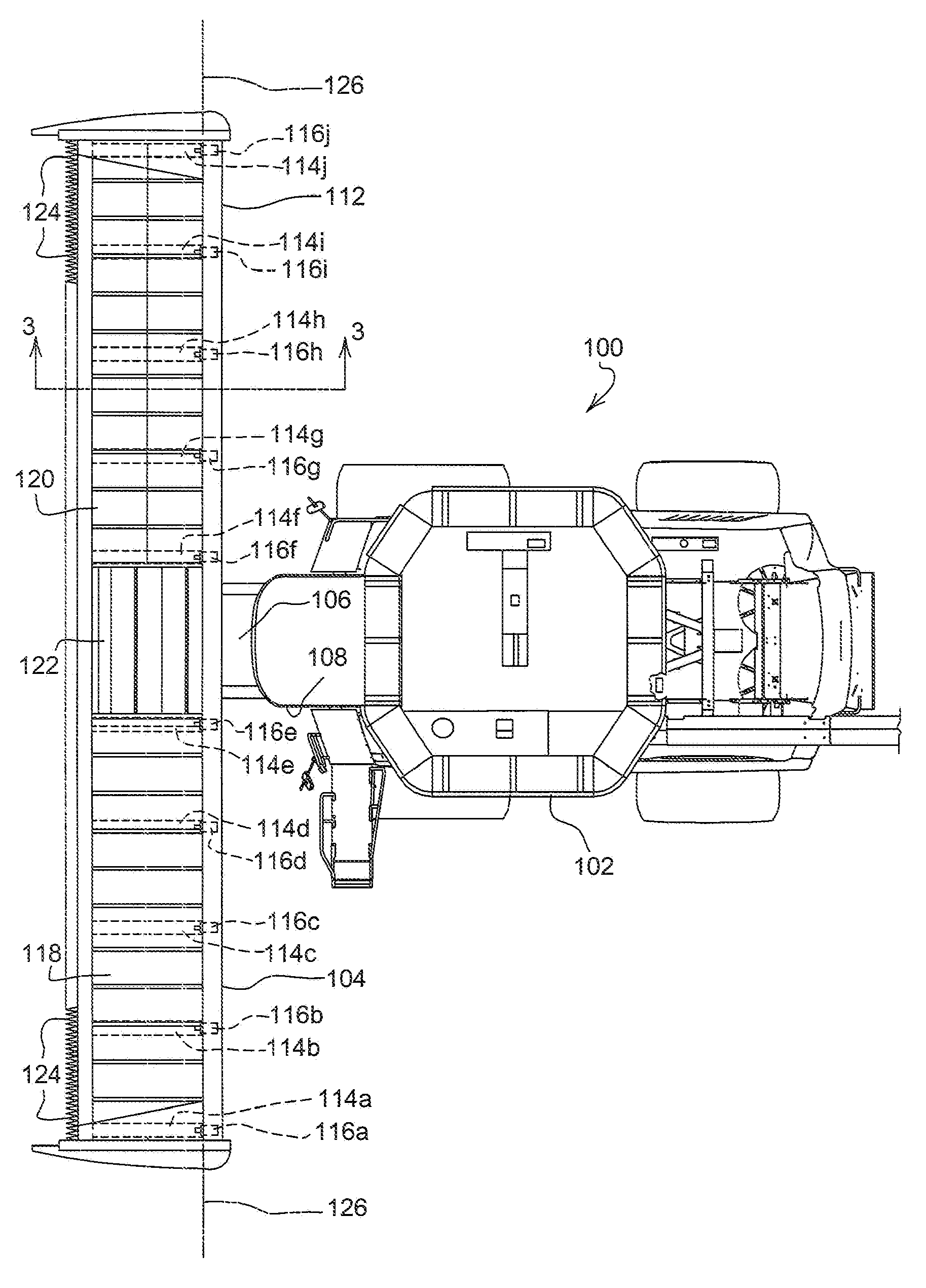 Header float arm load compensation