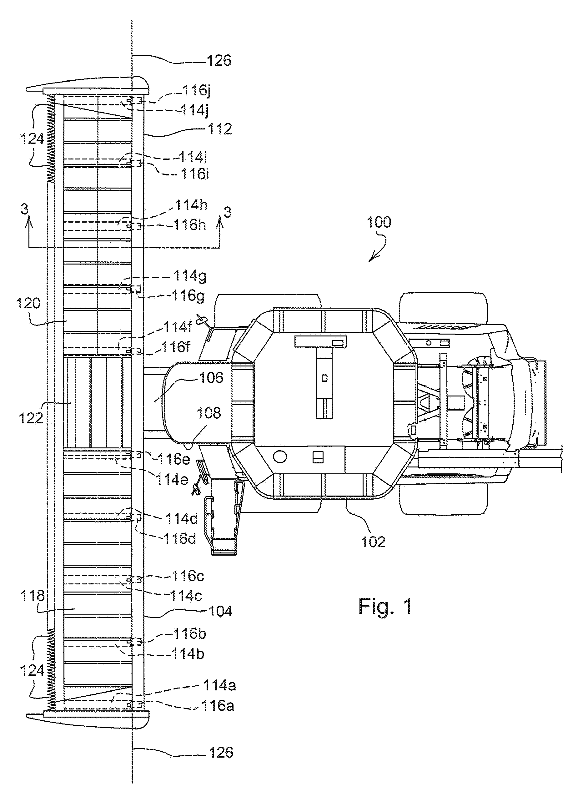 Header float arm load compensation