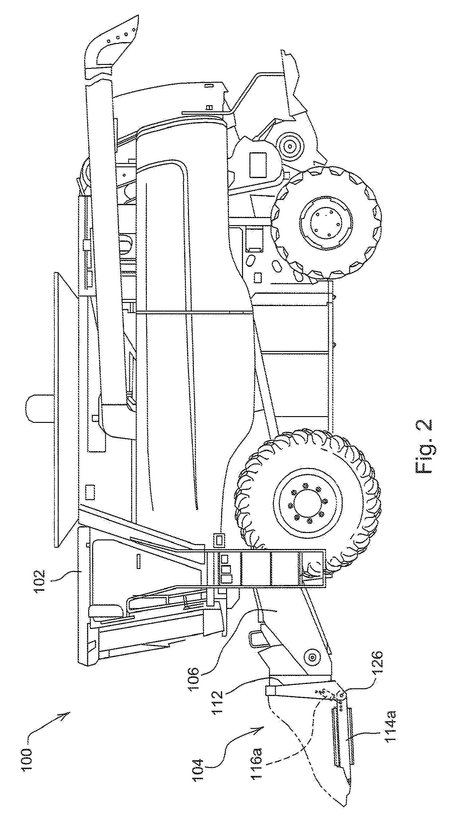 Header float arm load compensation