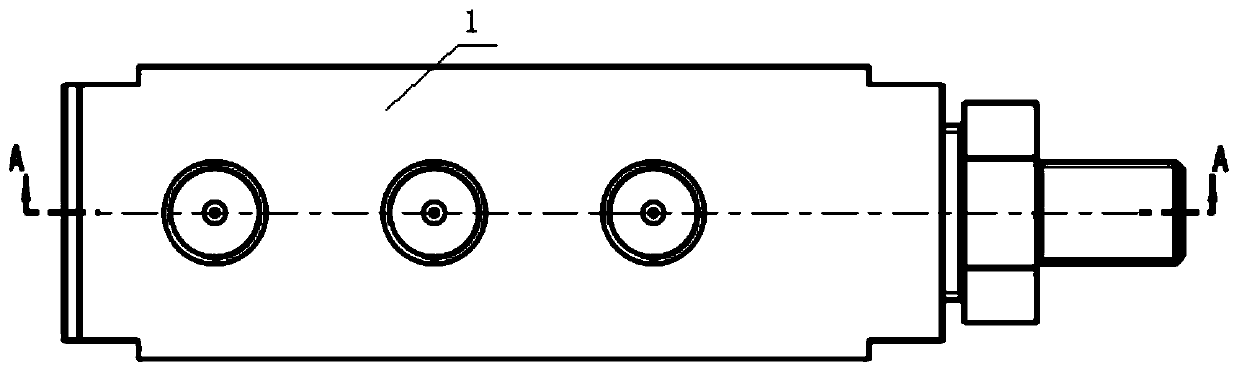 Internal and external double-rail split cavity type high-pressure common-rail pipe