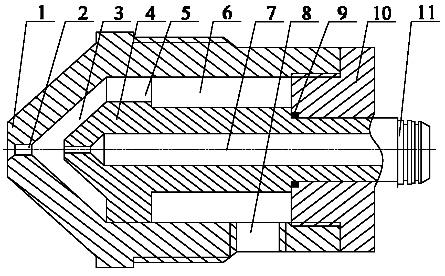 Double-inlet atomizing spray head for making snow