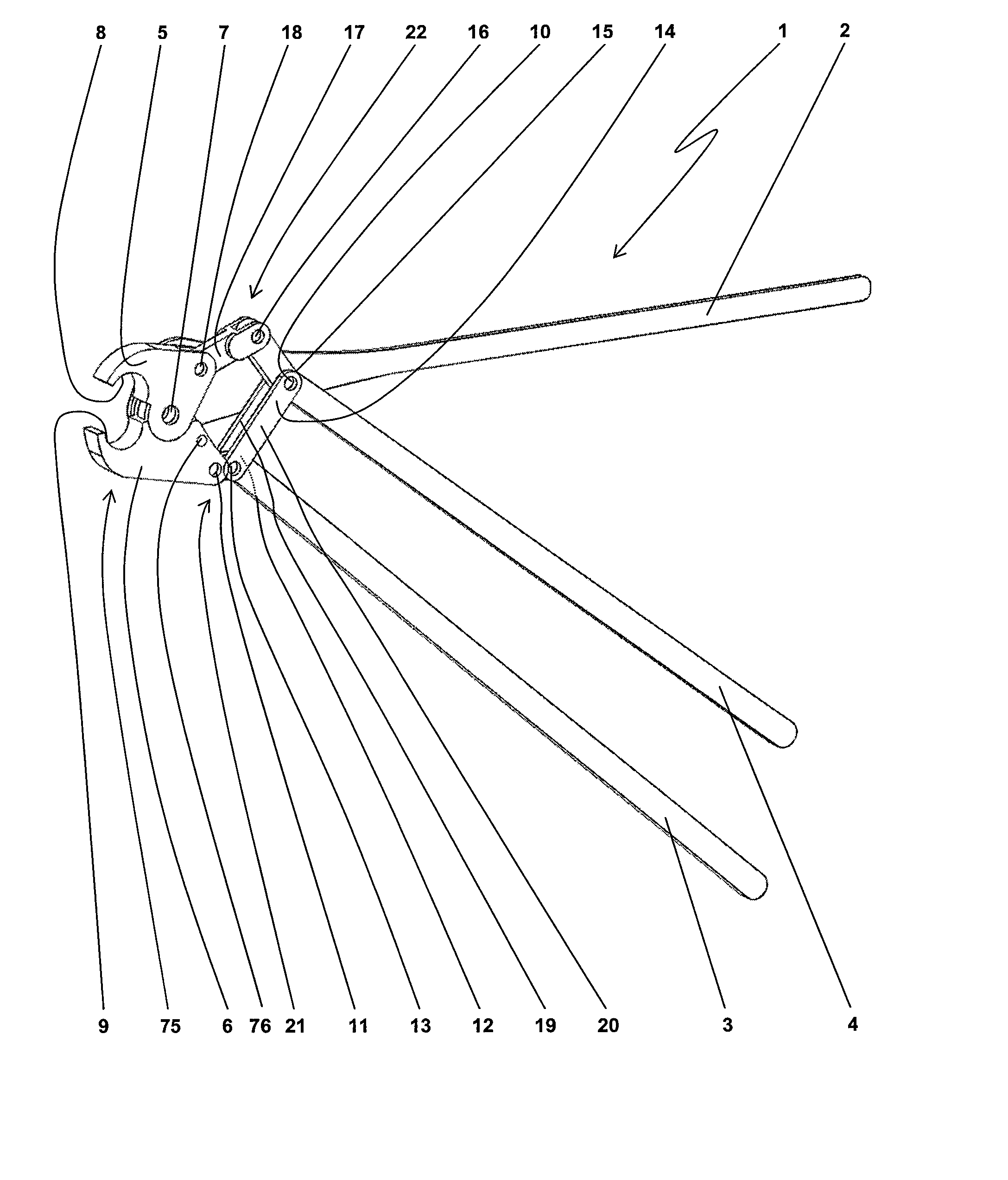 Pliers for pressing work pieces