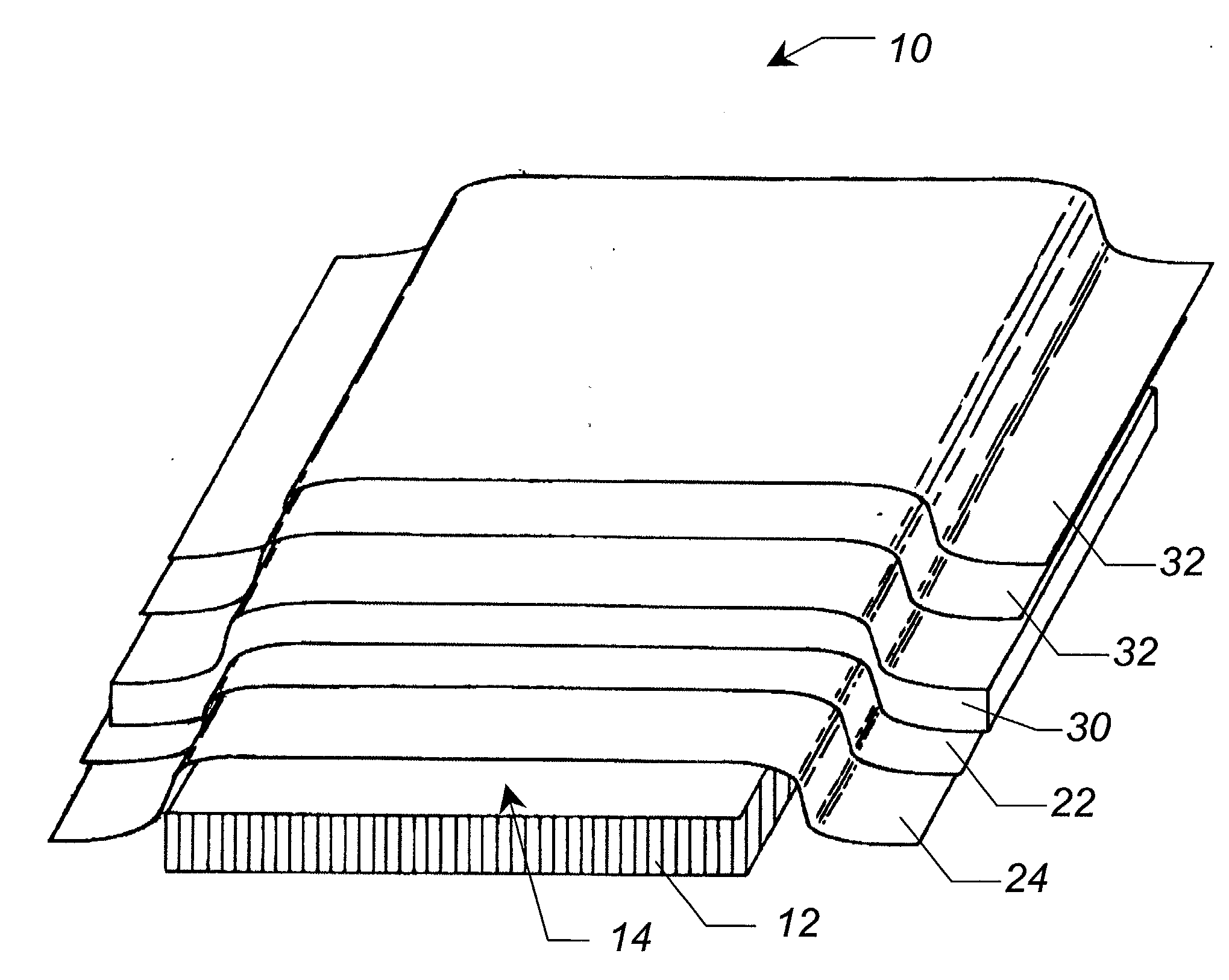 Liquid molded hollow cell core composite articles