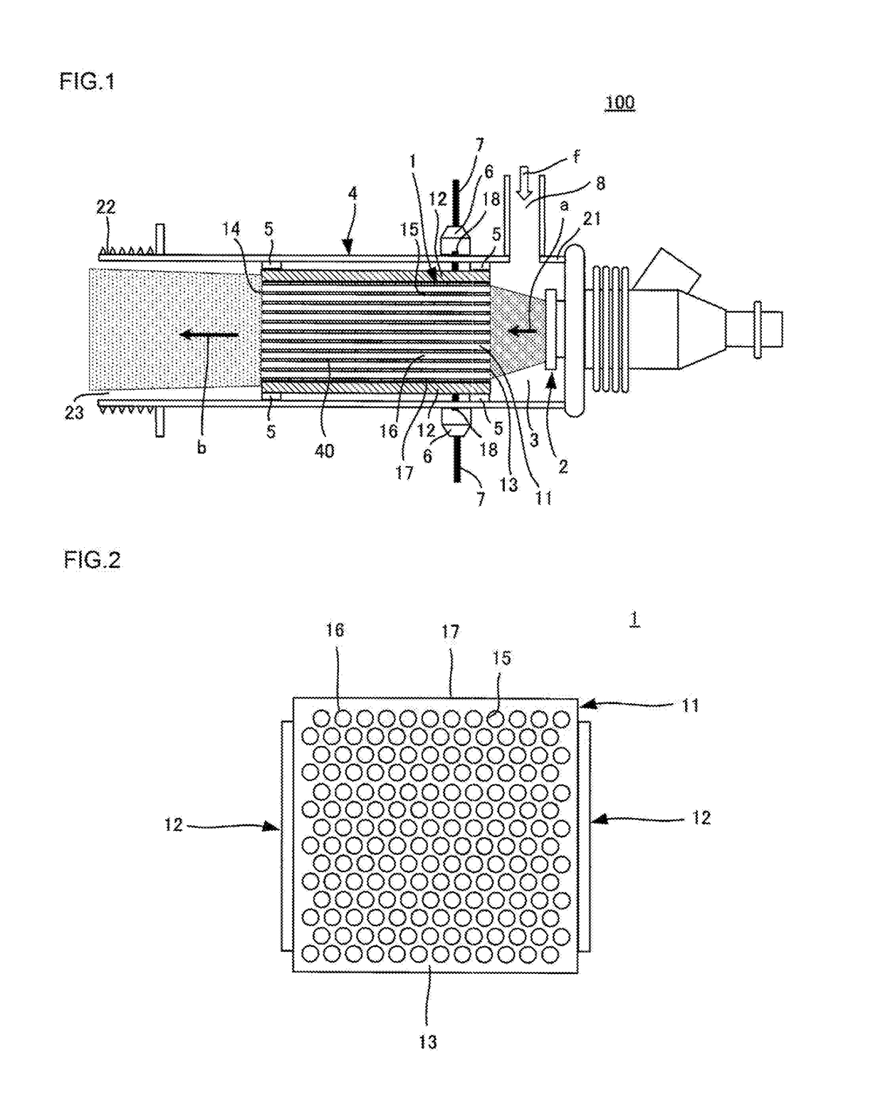 Reducing agent injection device and exhaust gas treatment method