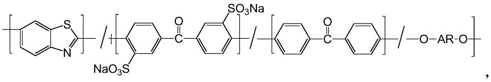 Sulfonated poly(aryle ether ketone) copolymer containing benzothiazole groups and preparation method of sulfonated poly(aryle ether ketone) copolymer