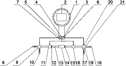 On-line detection device and detection method for natural hydrogen sulfide and thiophane content