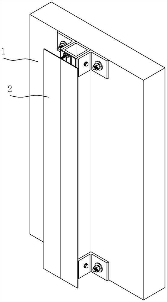 Installation structure and installation method of card-type keel wall panels