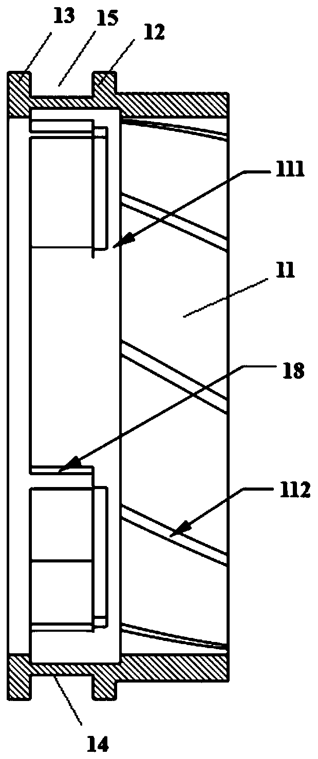 Radial oil collecting ring and under-ring oil supply lubricating device and method