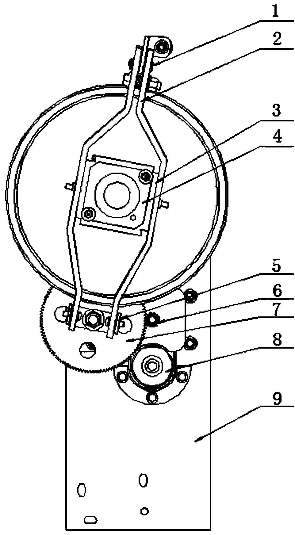 Device for electrically adjusting high-low speed of speed change wheel