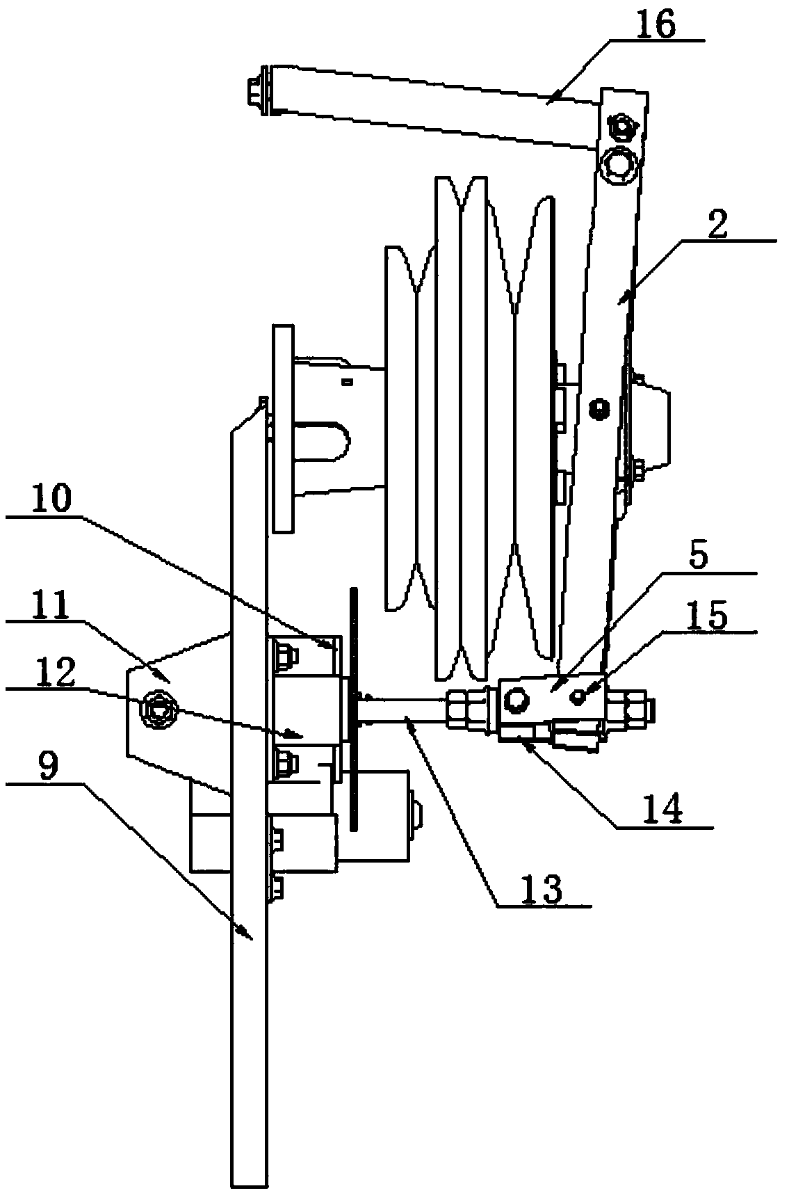 Device for electrically adjusting high-low speed of speed change wheel