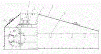 Embedded scraper transporter head assembly having scraper chain automatic compensation function