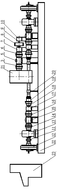 Analog loading test device of walking chassis speed changing box of combine harvester