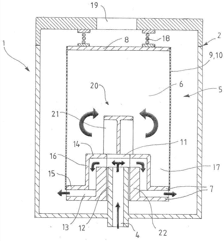 container for hydraulic circuit