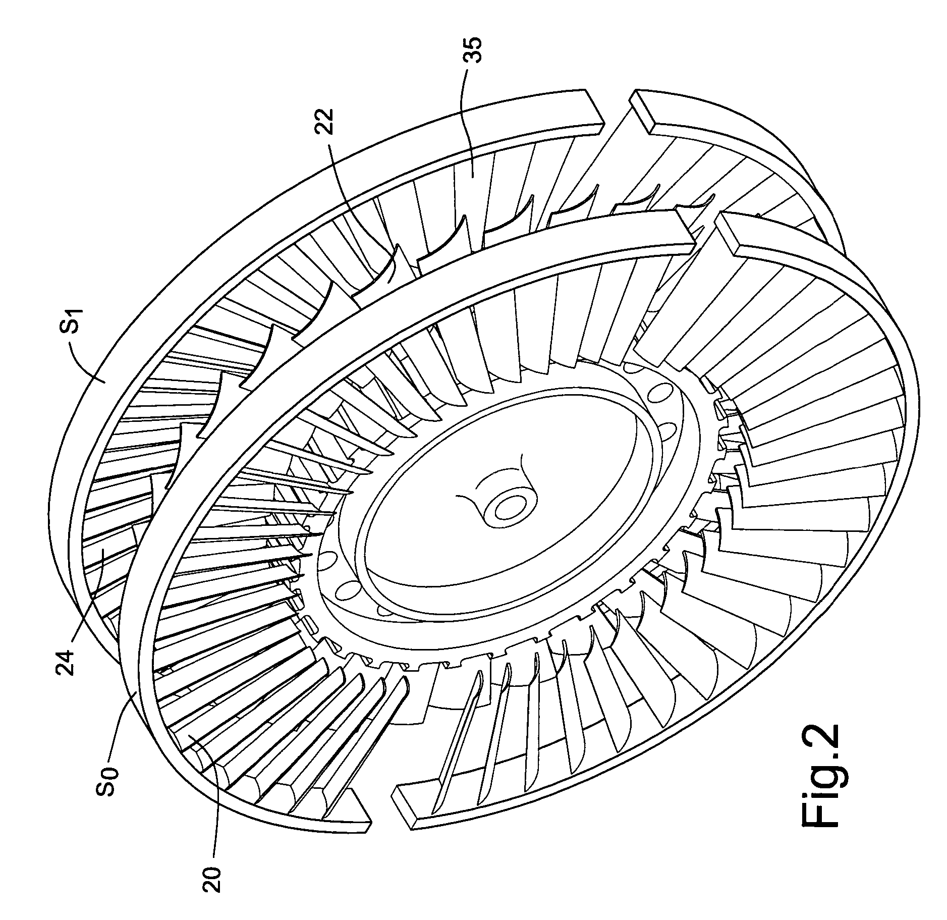 Method of providing non-uniform stator vane spacing in a compressor