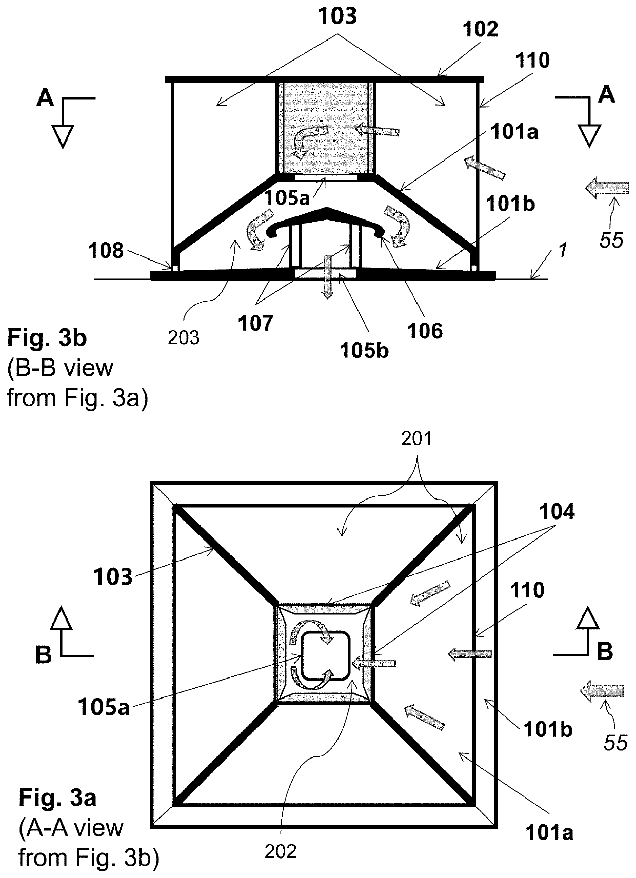 Wind Pressure-Driven Air Intake Device