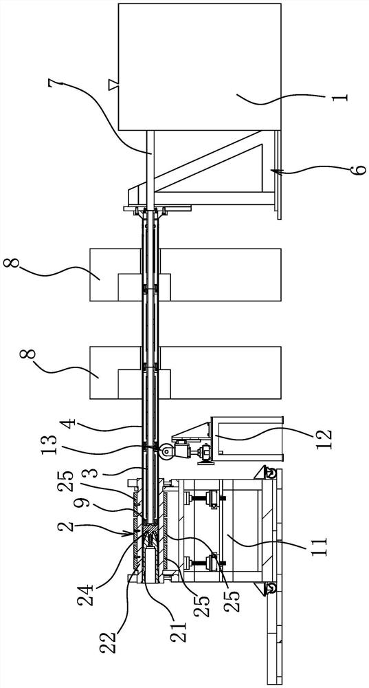 Production equipment of reinforced and toughened composite pipe