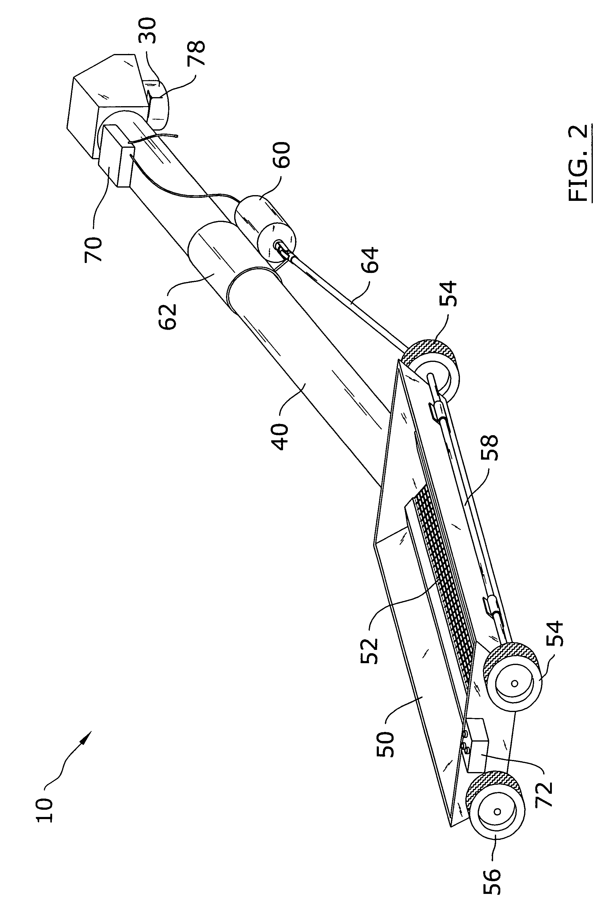 Remote controlled swing auger system