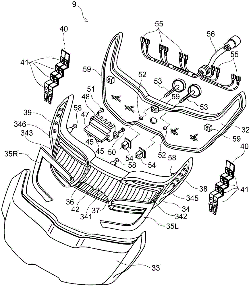 Headlights for two-wheeled motorcycles