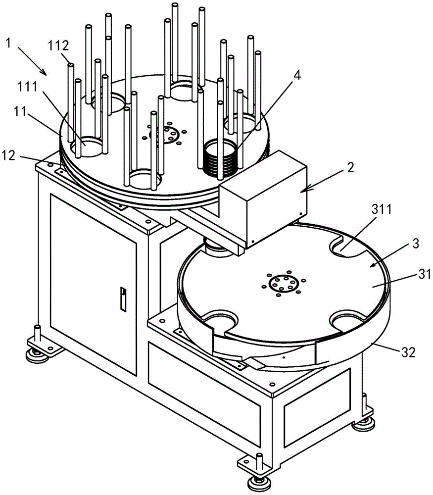 Packaging barrel supply mechanism of automatic punching packaging production line