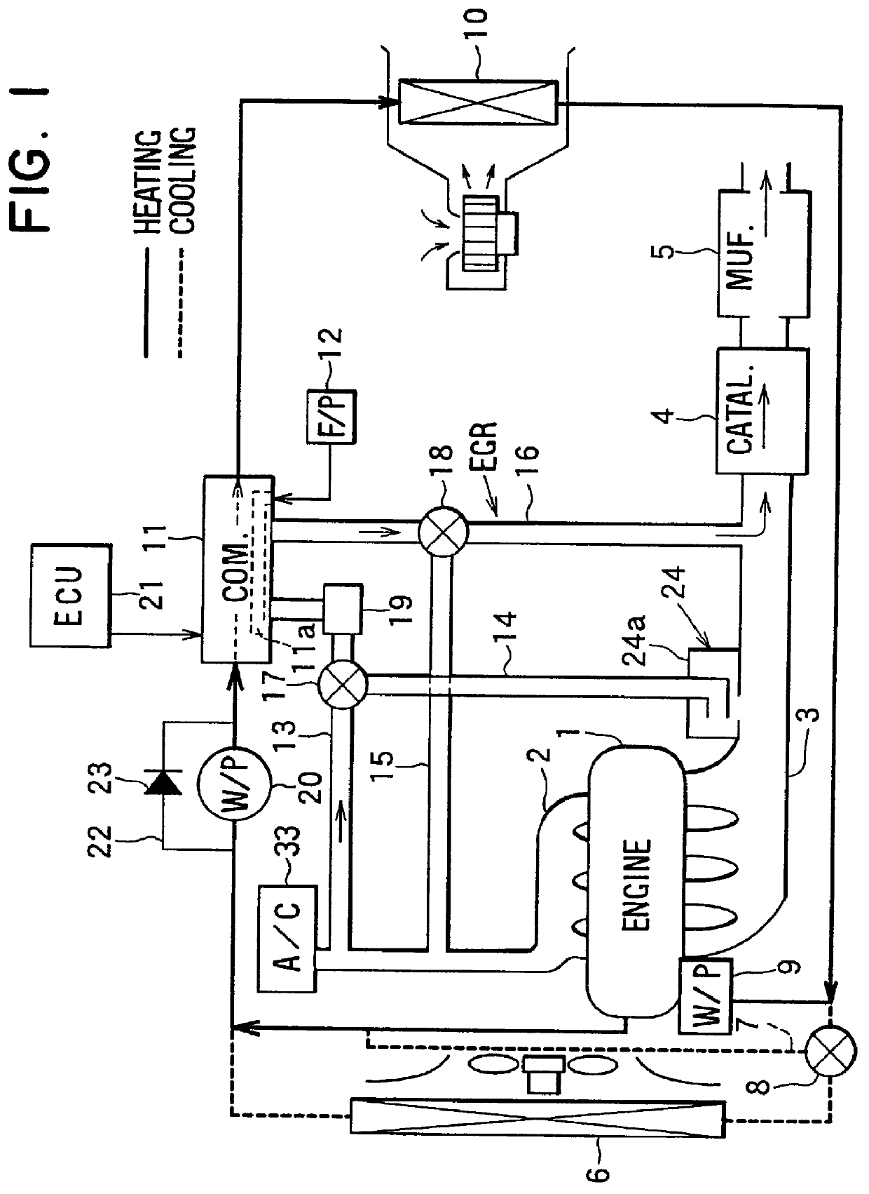 Vehicle heating apparatus having combustor