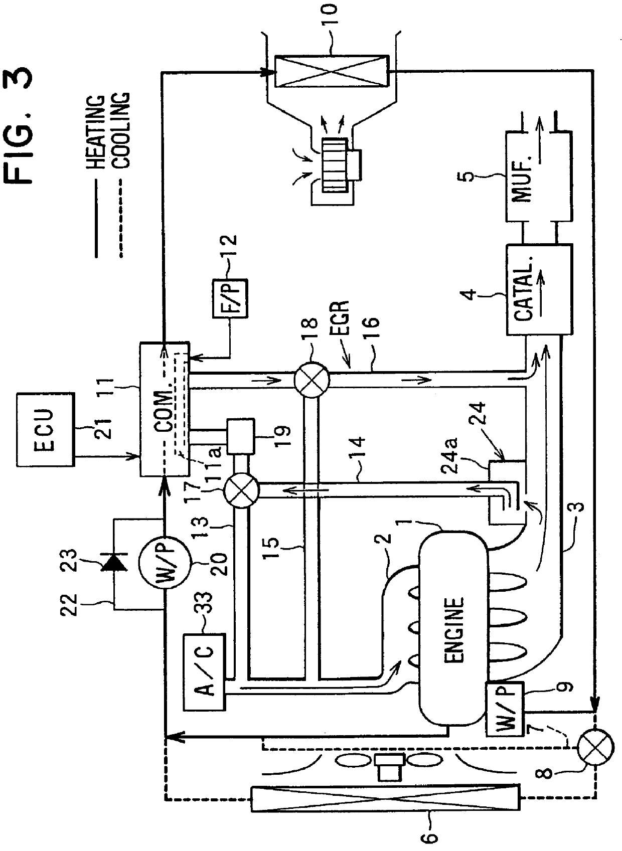 Vehicle heating apparatus having combustor