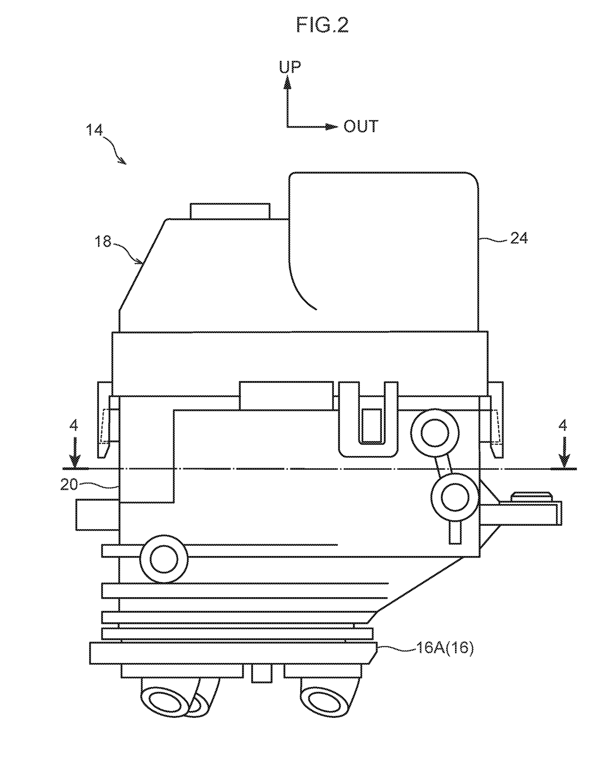 Viewing device for vehicle