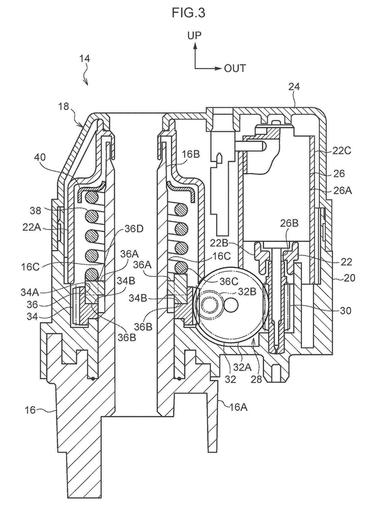 Viewing device for vehicle