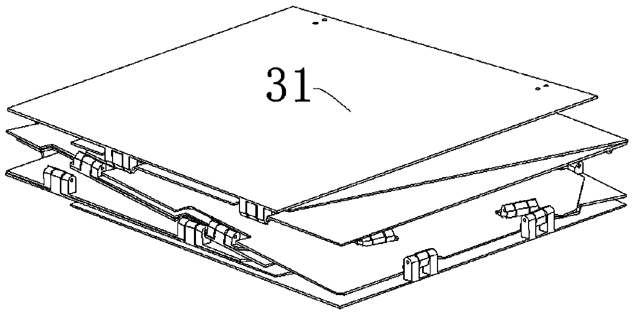 Camouflage net erection and retraction device